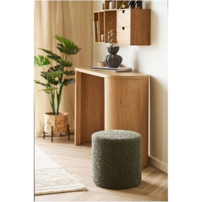 groene teddy poef rond afbeelding 4