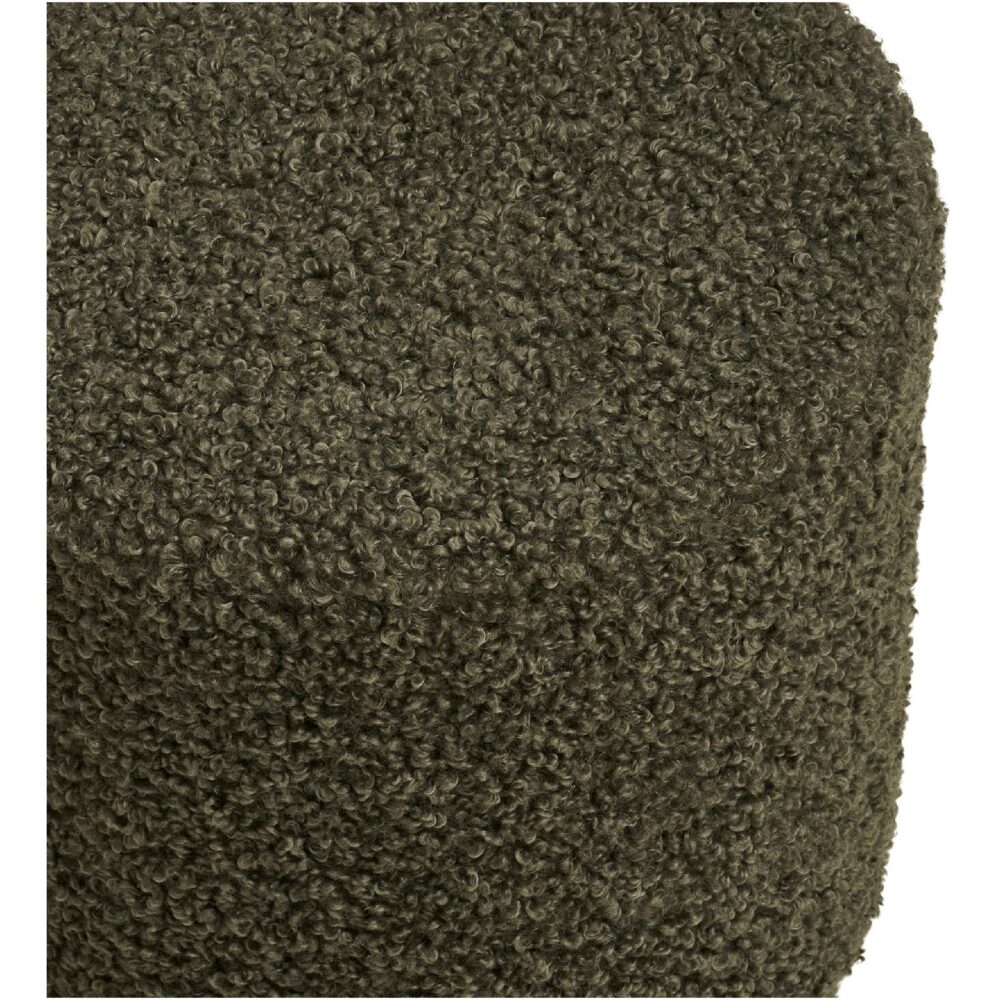 groene teddy poef rond afbeelding 2