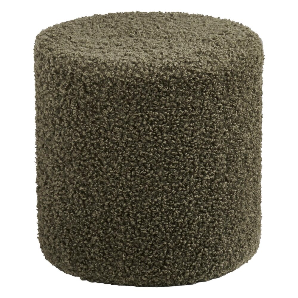 groene teddy poef rond afbeelding 1