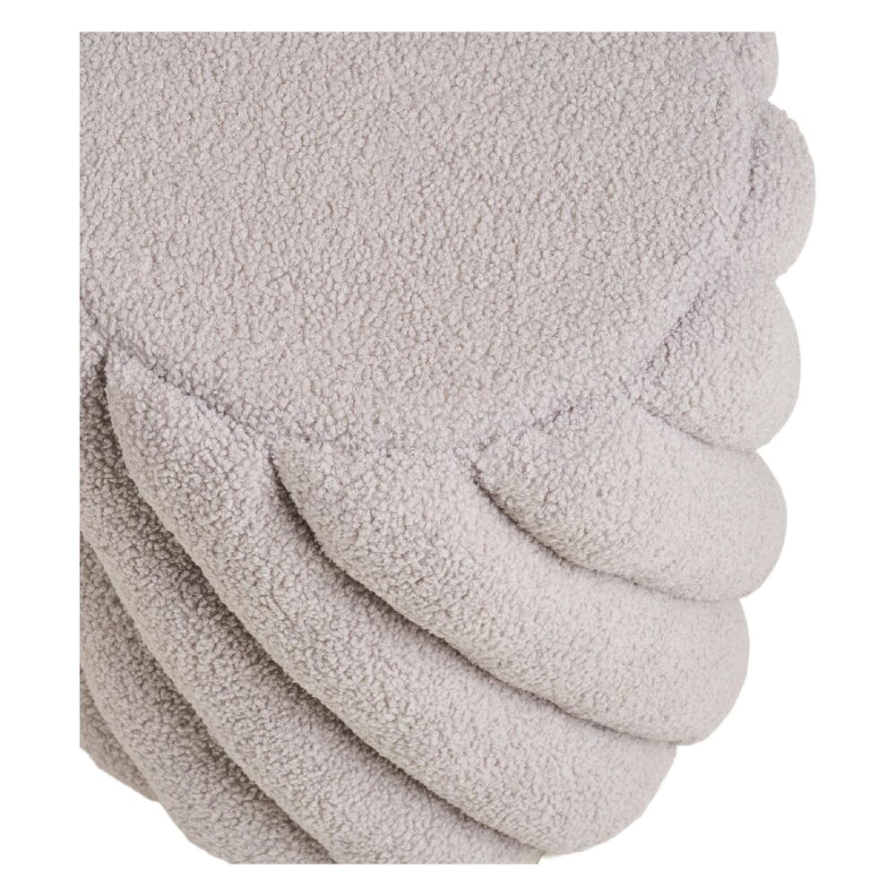 grijze ronde poef hocker afbeelding 2