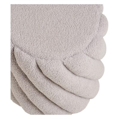 grijze ronde poef hocker afbeelding 2