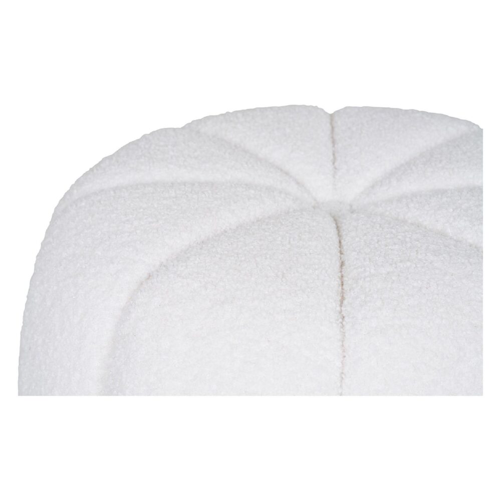 ronde off white poef afbeelding 3