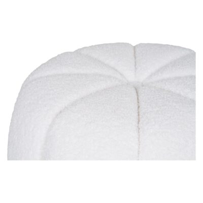 ronde off white poef afbeelding 3