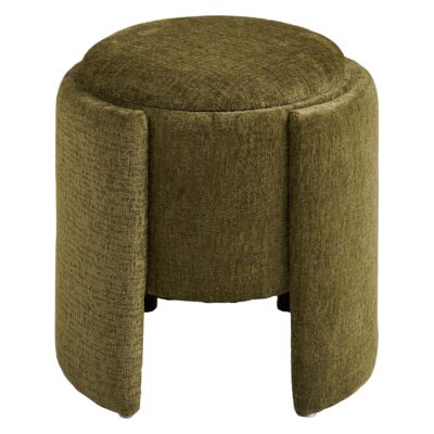 groene ronde poef voetenbank afbeelding 2
