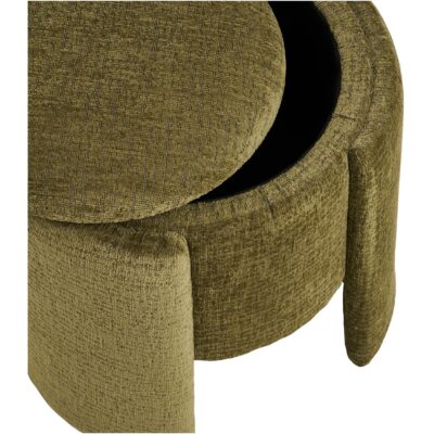 groene ronde poef voetenbank afbeelding 5