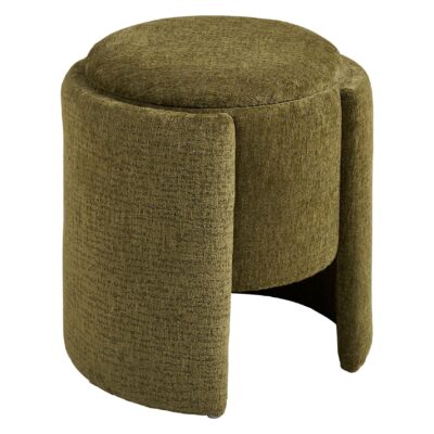 groene ronde poef voetenbank afbeelding 1