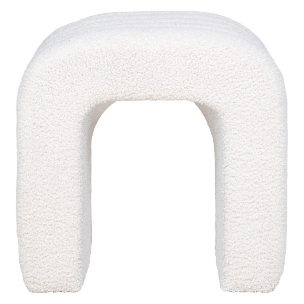 witte teddy poef afbeelding 2