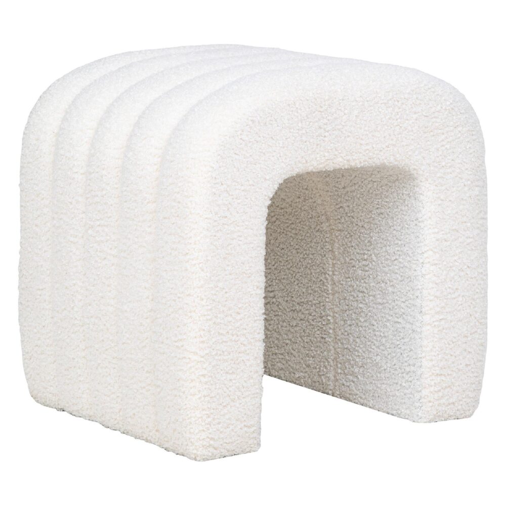 witte teddy poef afbeelding 1