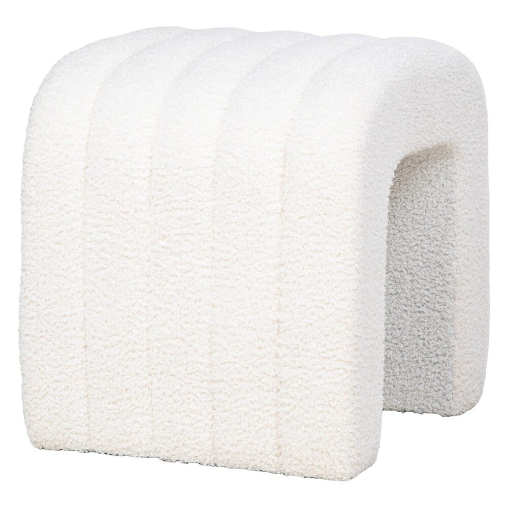 witte teddy poef afbeelding 3