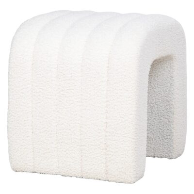 witte teddy poef afbeelding 3