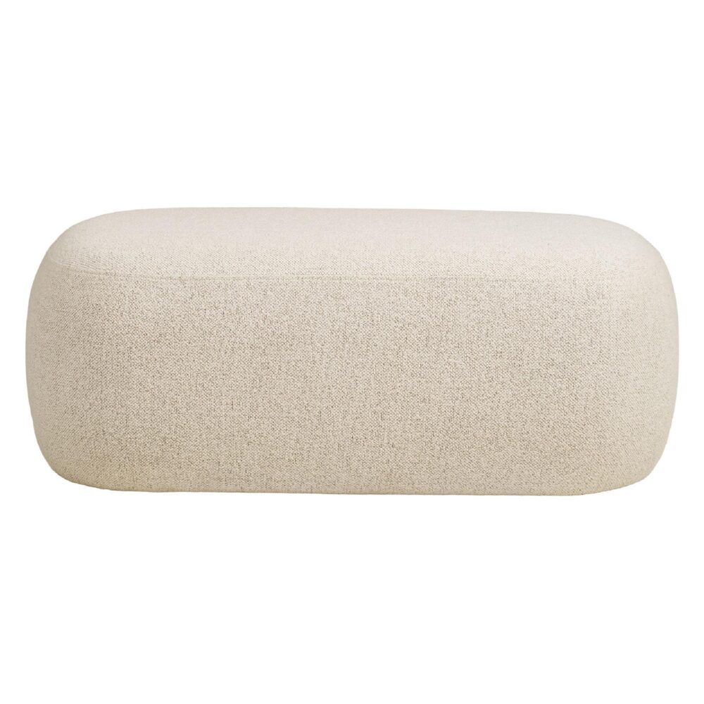 gestoffeerde halbank beige 100x50x38 afbeelding 2