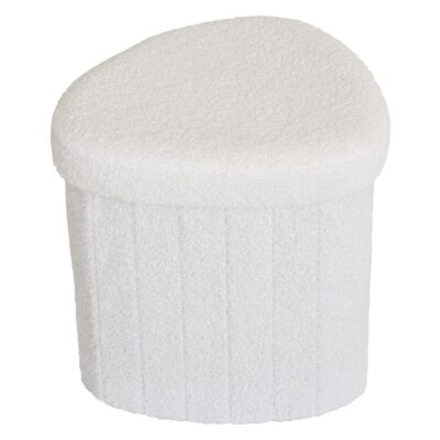 witte teddy poef voetenbank afbeelding 4