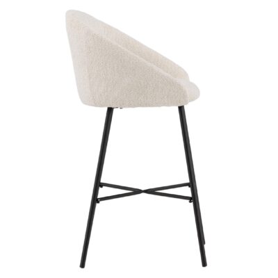 witte teddy barkrukken set van 2 afbeelding 2