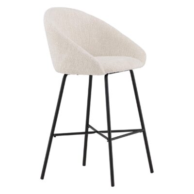 witte teddy barkrukken set van 2 afbeelding 3