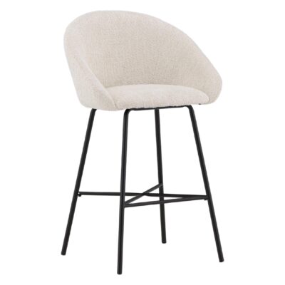 witte teddy barkrukken set van 2 afbeelding 4