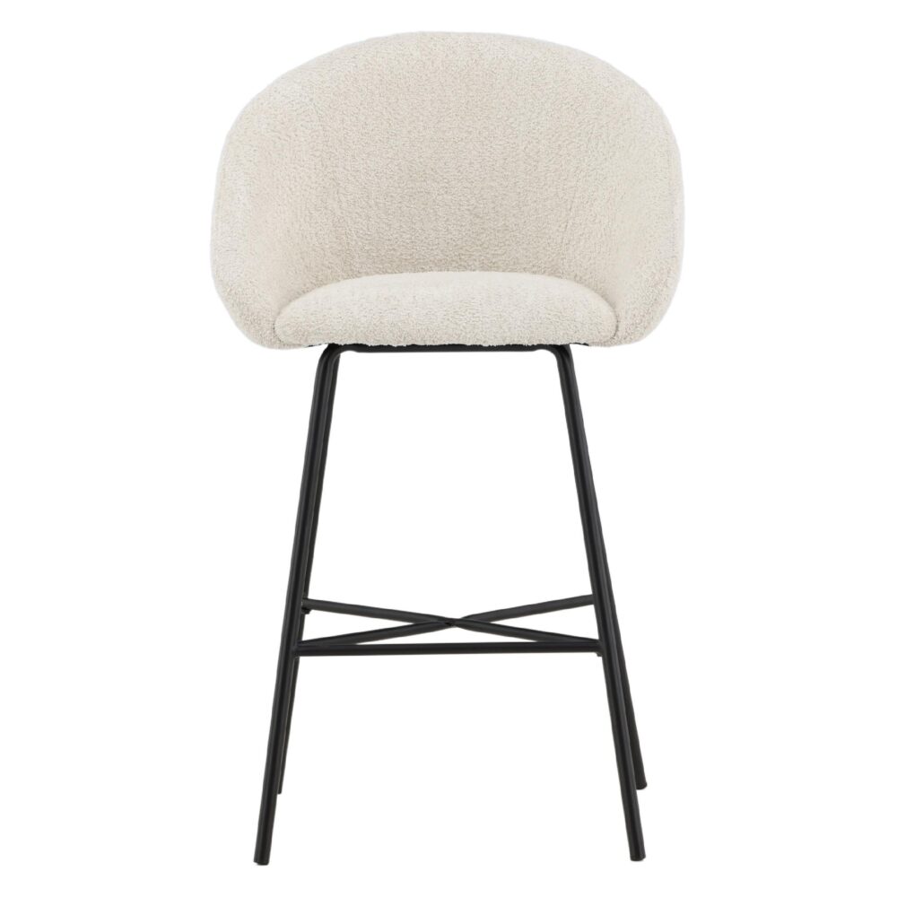 witte teddy barkrukken set van 2 afbeelding 5