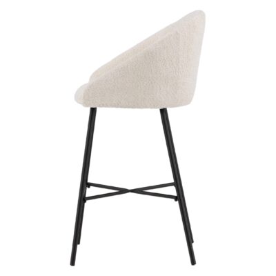 witte teddy barkrukken set van 2 afbeelding 8