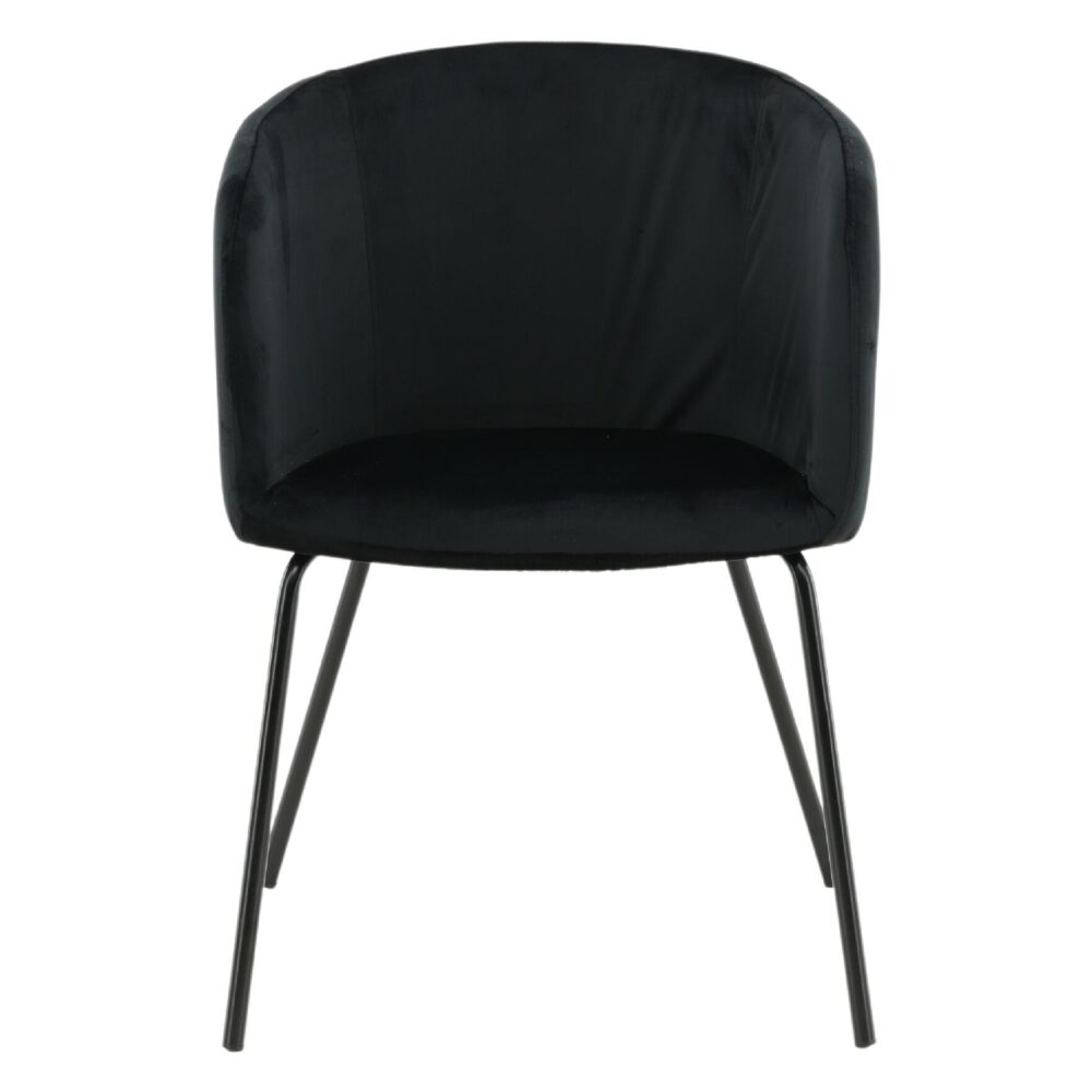 velvet eetkamerstoel zwart Sia afbeelding 1