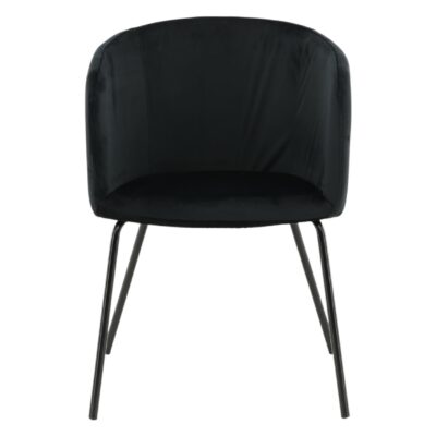 velvet eetkamerstoel zwart Sia afbeelding 1