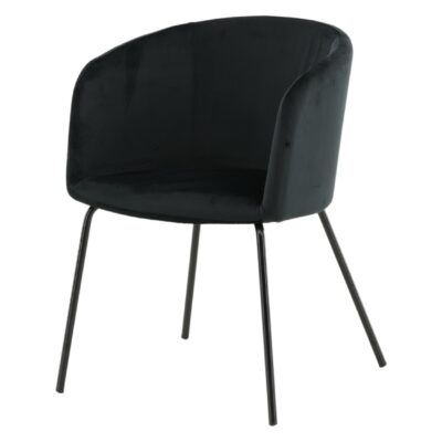 velvet eetkamerstoel zwart Sia afbeelding 2