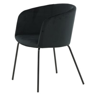 velvet eetkamerstoel zwart Sia afbeelding 3