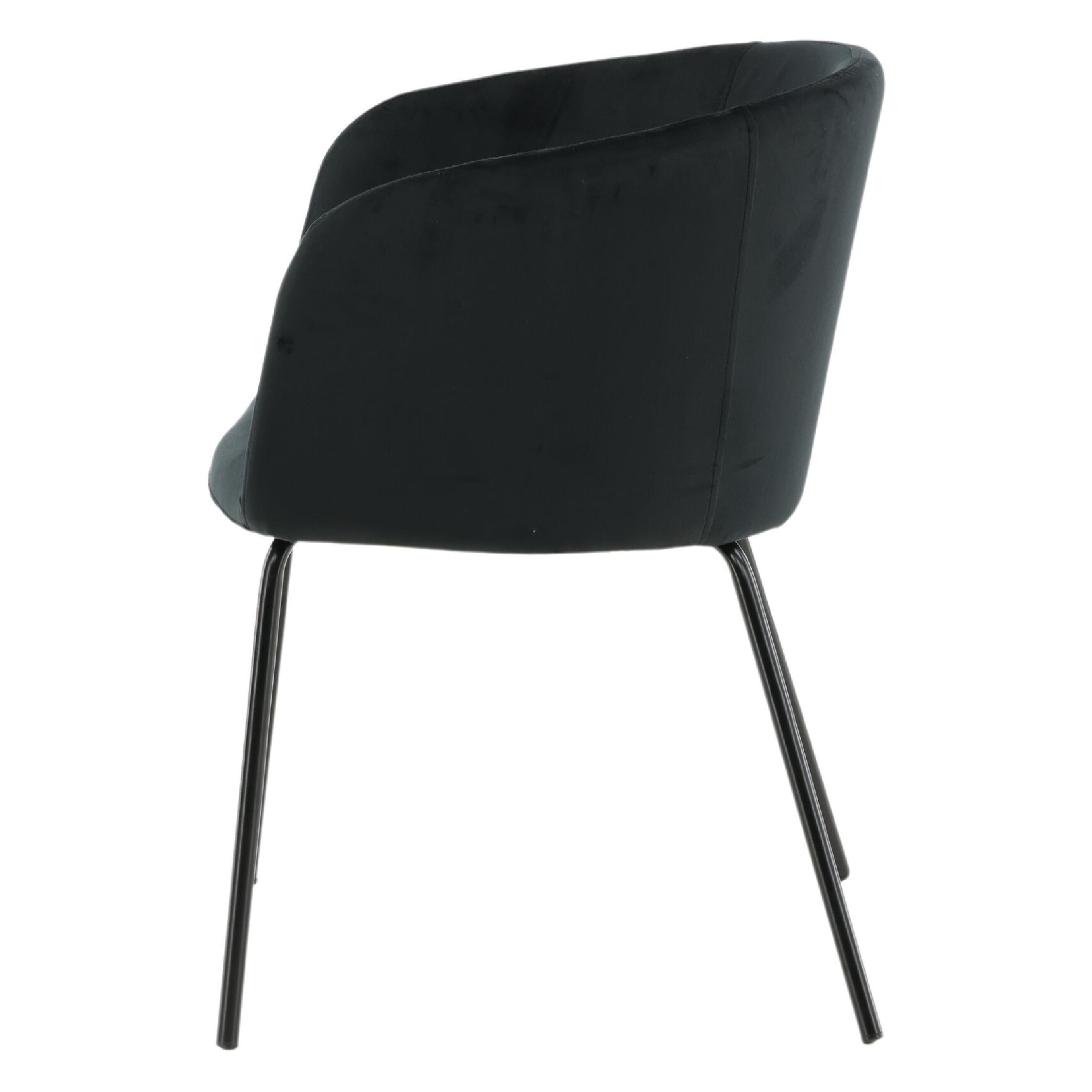 velvet eetkamerstoel zwart Sia afbeelding 4