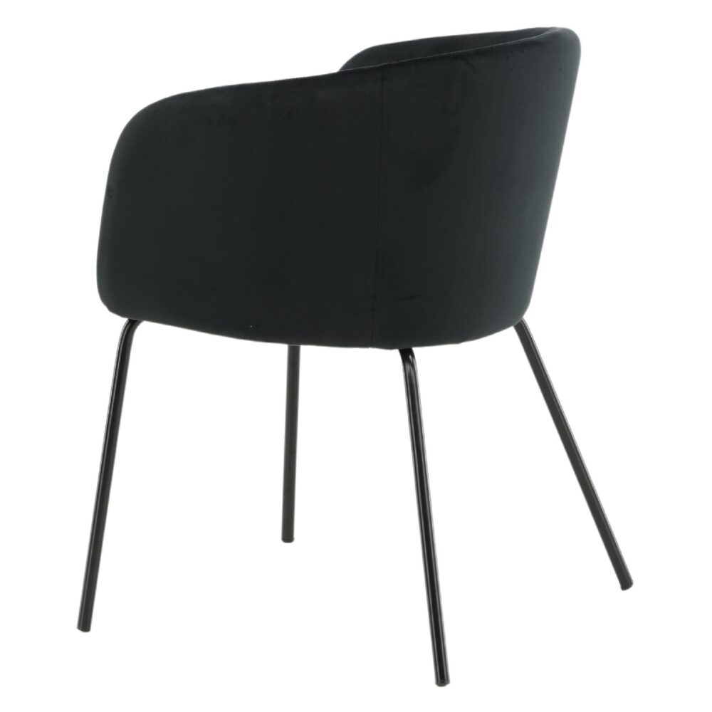 velvet eetkamerstoel zwart Sia afbeelding 5