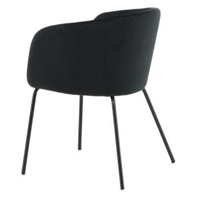 velvet eetkamerstoel zwart Sia afbeelding 5