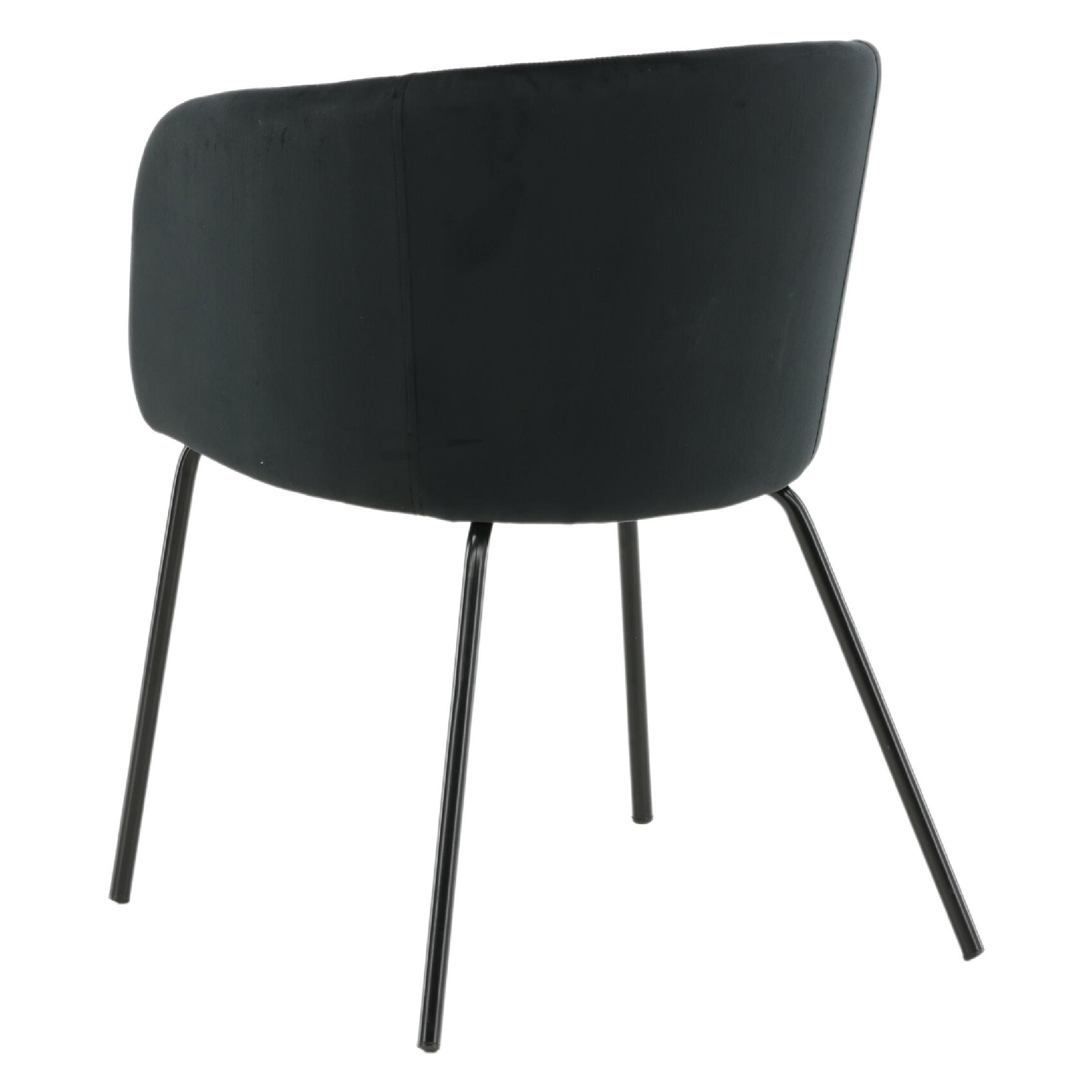 velvet eetkamerstoel zwart Sia afbeelding 6