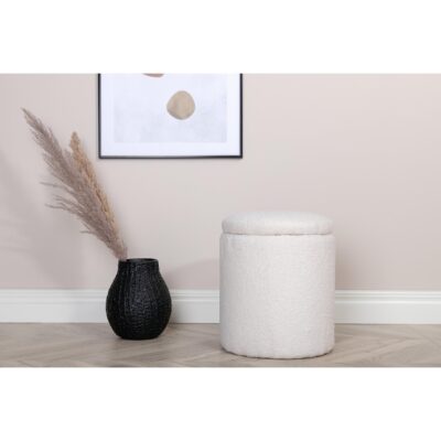 ronde teddy opbergpoef offwhite afbeelding 5