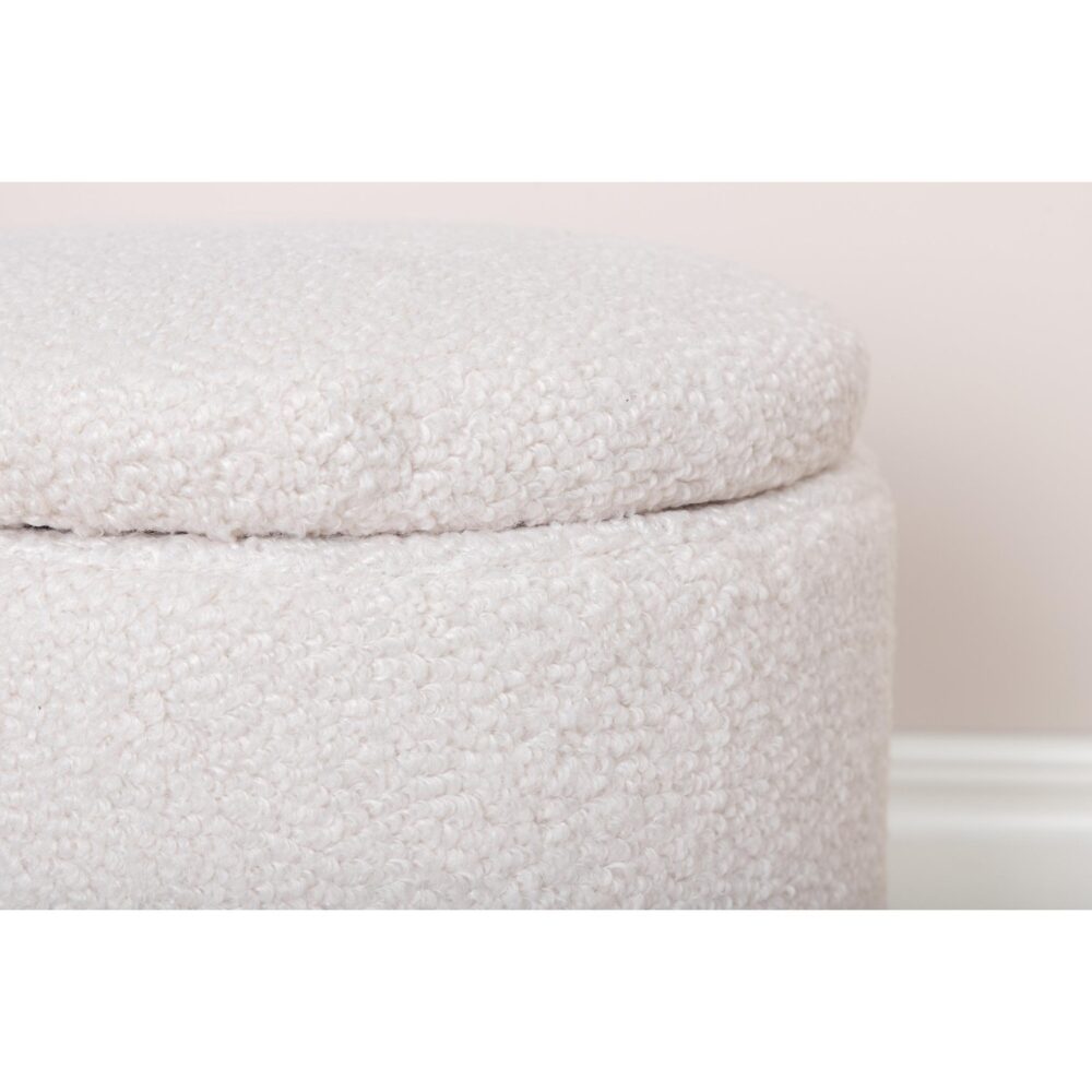 ronde teddy opbergpoef offwhite afbeelding 8