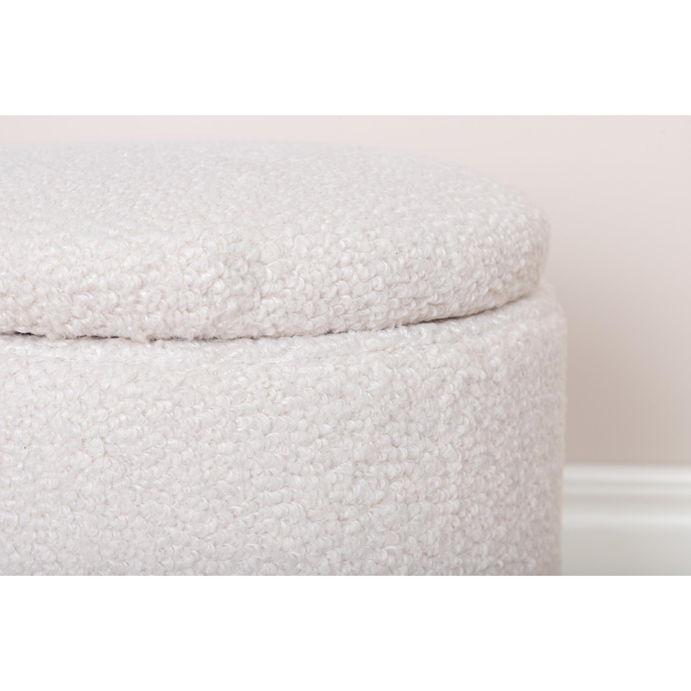 ronde teddy opbergpoef offwhite afbeelding 8
