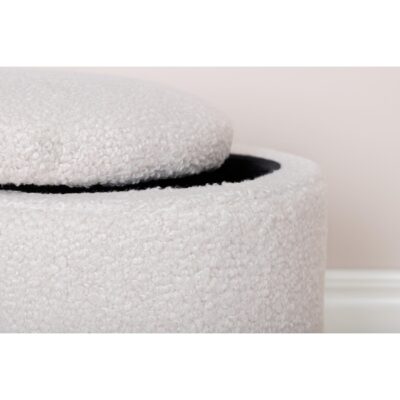 ronde teddy opbergpoef offwhite afbeelding 9