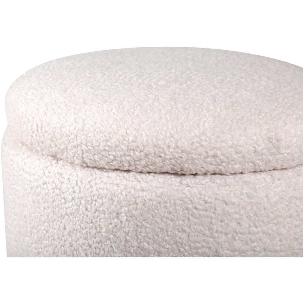 ronde teddy opbergpoef offwhite afbeelding 4
