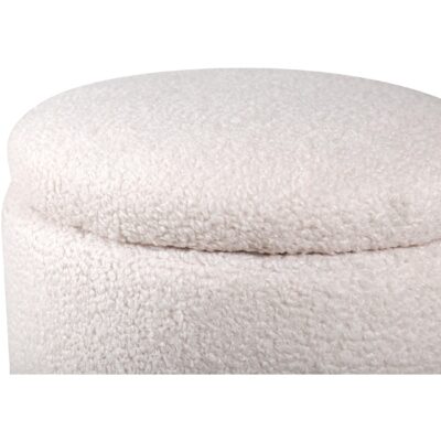 ronde teddy opbergpoef offwhite afbeelding 4