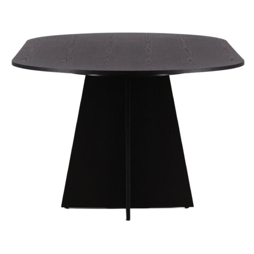 ovale zwarte eettafel Kuna 230x115 afbeelding 2