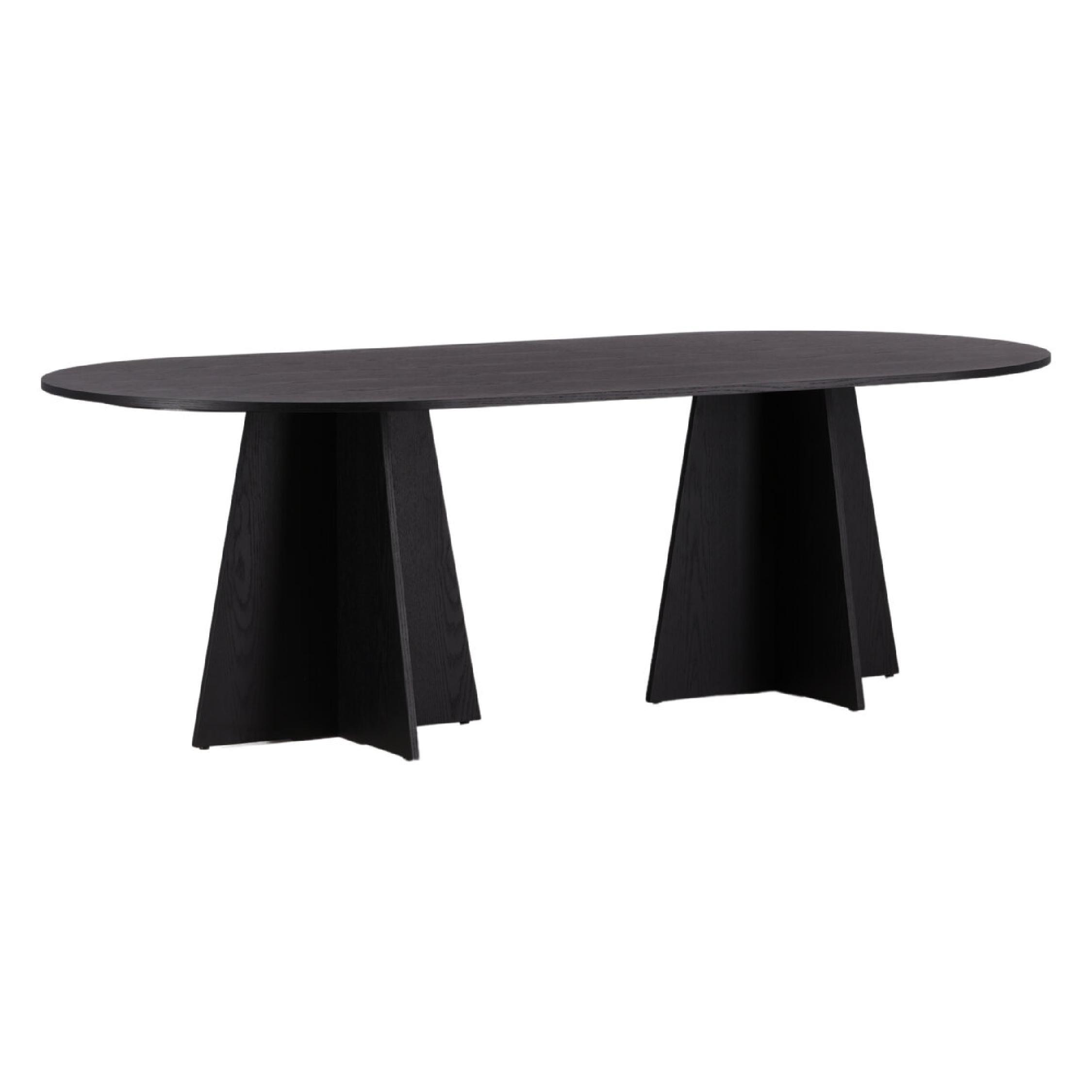 ovale zwarte eettafel Kuna 230x115 afbeelding 4