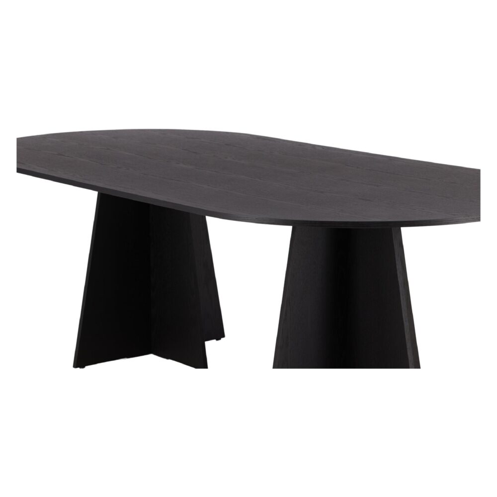 ovale zwarte eettafel Kuna 230x115 afbeelding 5