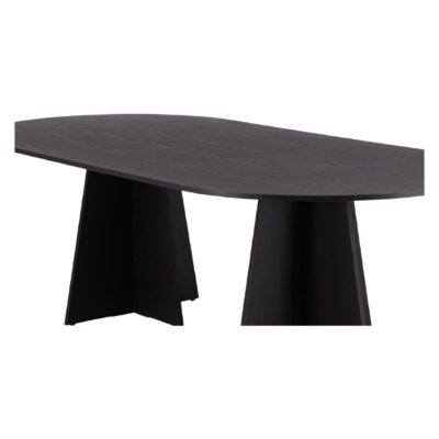 ovale zwarte eettafel Kuna 230x115 afbeelding 5