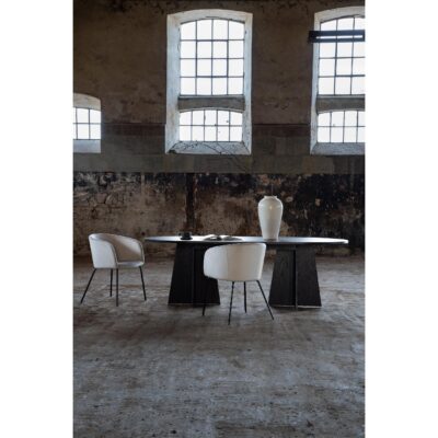 ovale zwarte eettafel Kuna 230x115 afbeelding 9