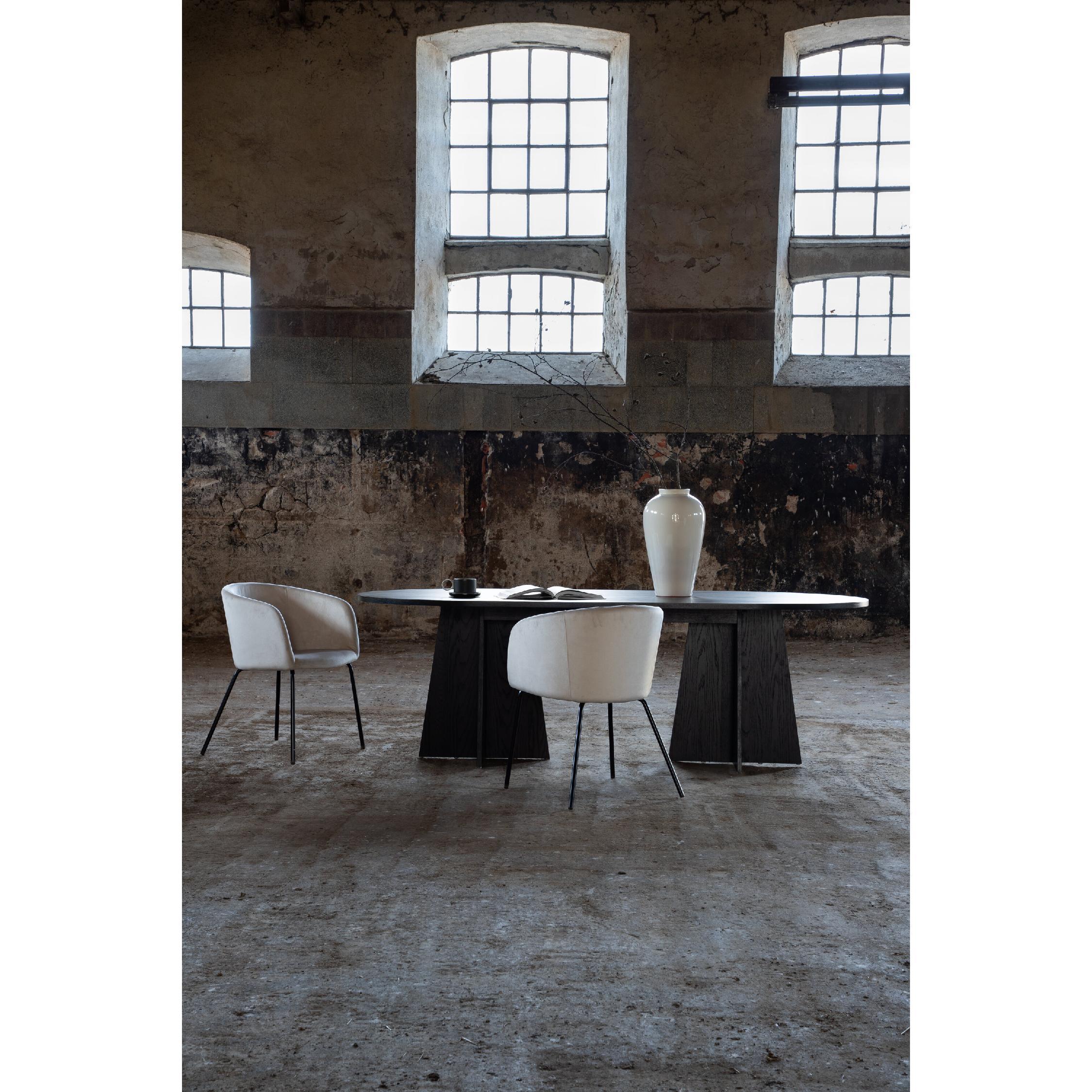 ovale zwarte eettafel Kuna 230x115 afbeelding 9