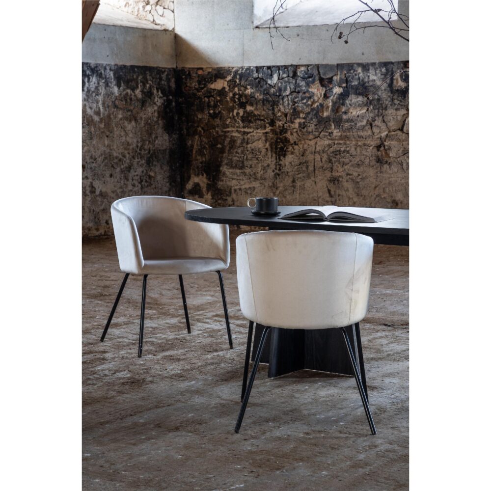 ovale zwarte eettafel Kuna 230x115 afbeelding 10