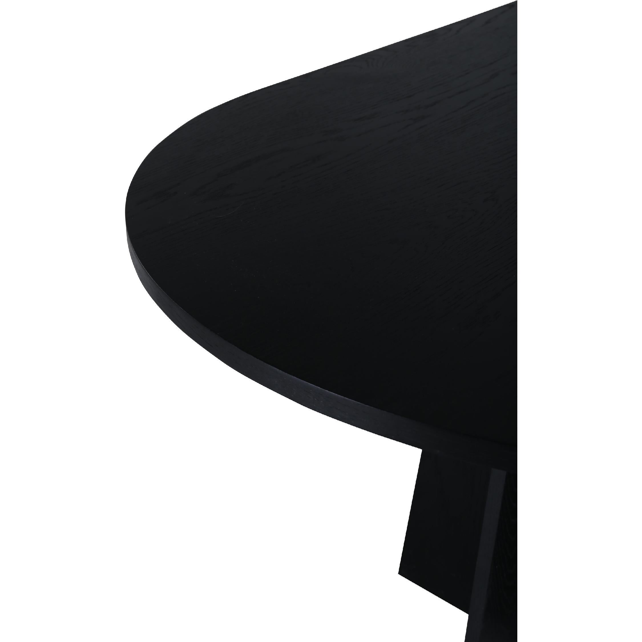 ovale zwarte eettafel Kuna 230x115 afbeelding 7