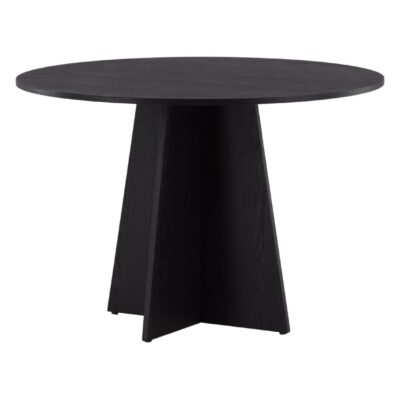 ronde zwarte eettafel Kuna 110 cm afbeelding 1