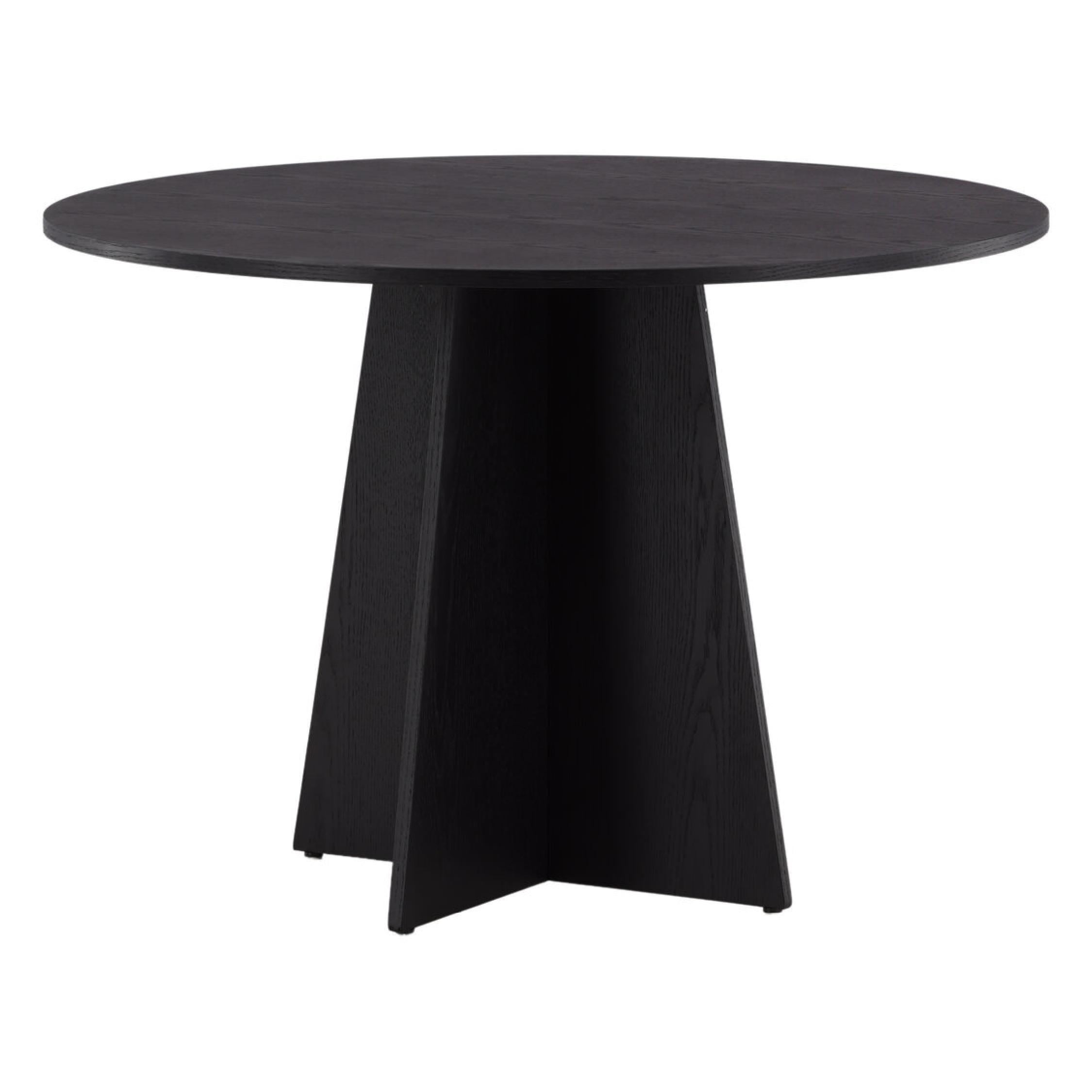 ronde zwarte eettafel Kuna 110 cm afbeelding 1