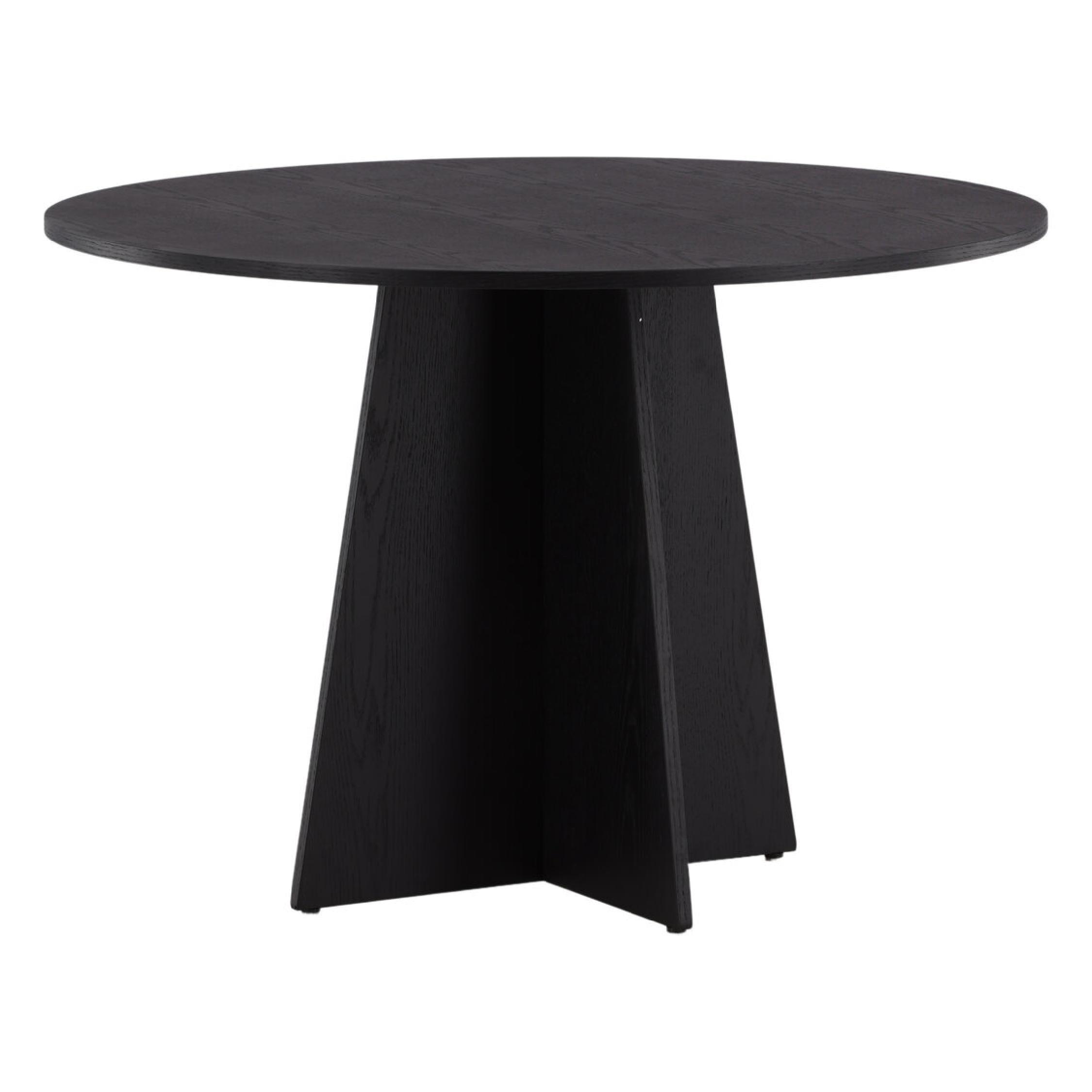 ronde zwarte eettafel Kuna 110 cm afbeelding 3