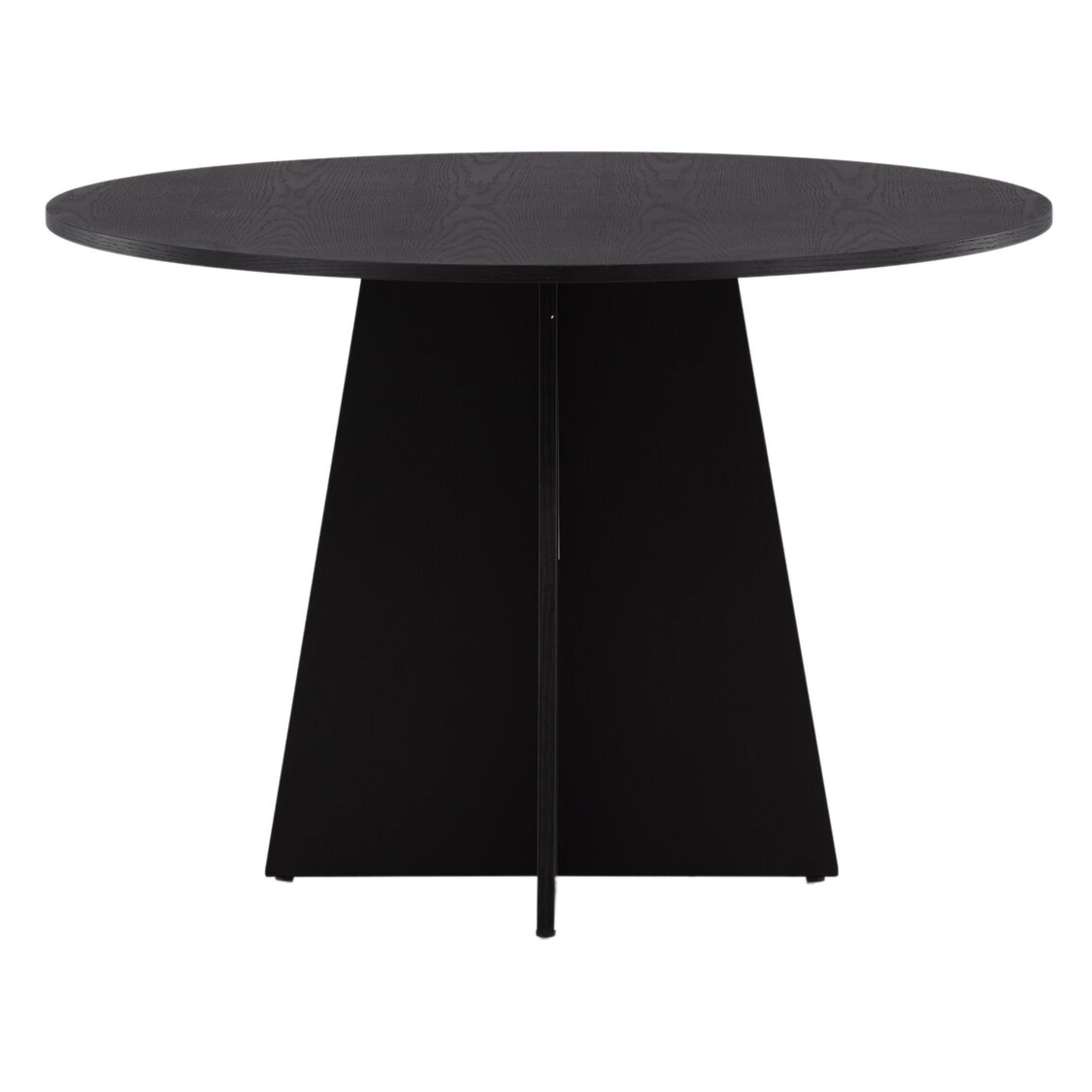ronde zwarte eettafel Kuna 110 cm afbeelding 4