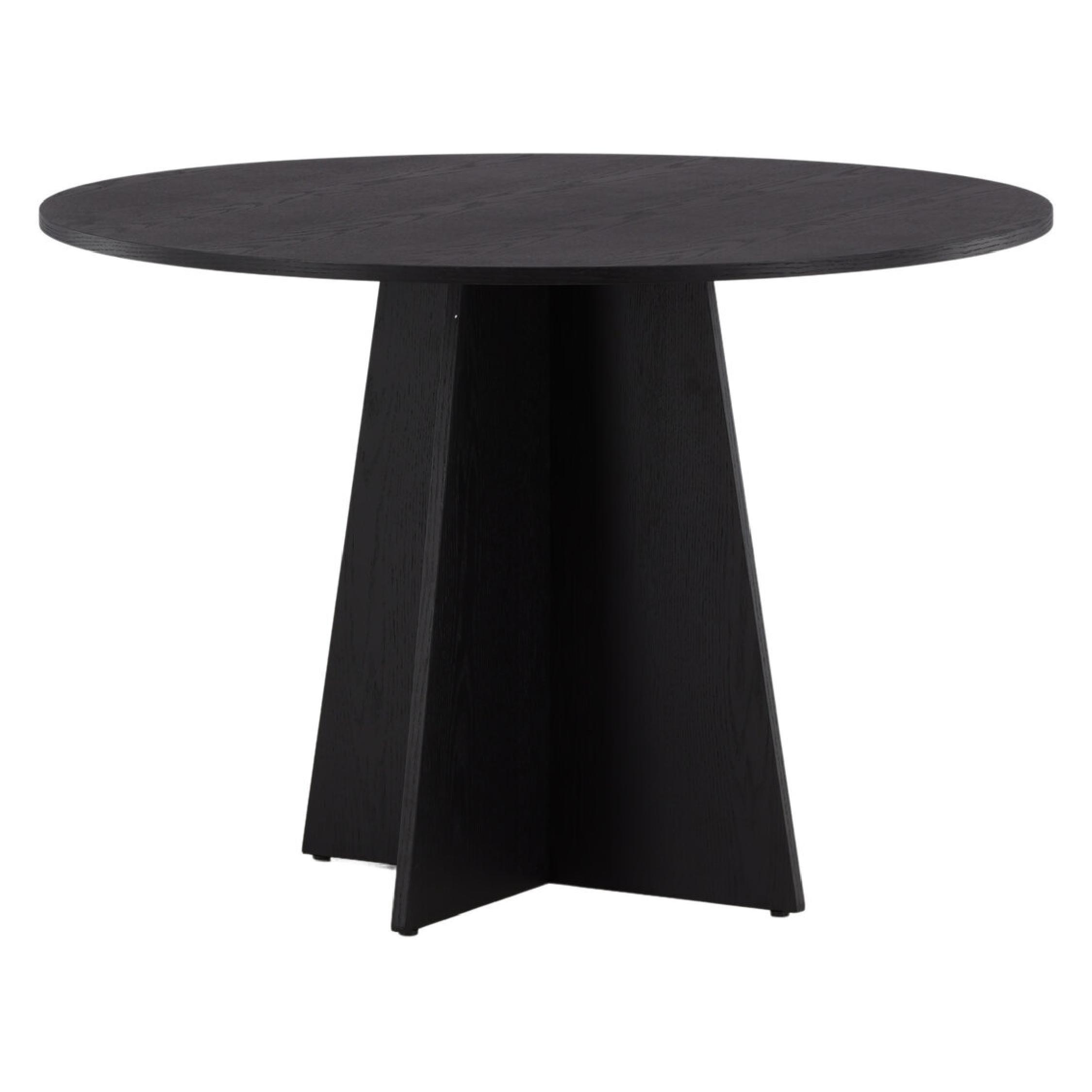 ronde zwarte eettafel Kuna 110 cm afbeelding 5