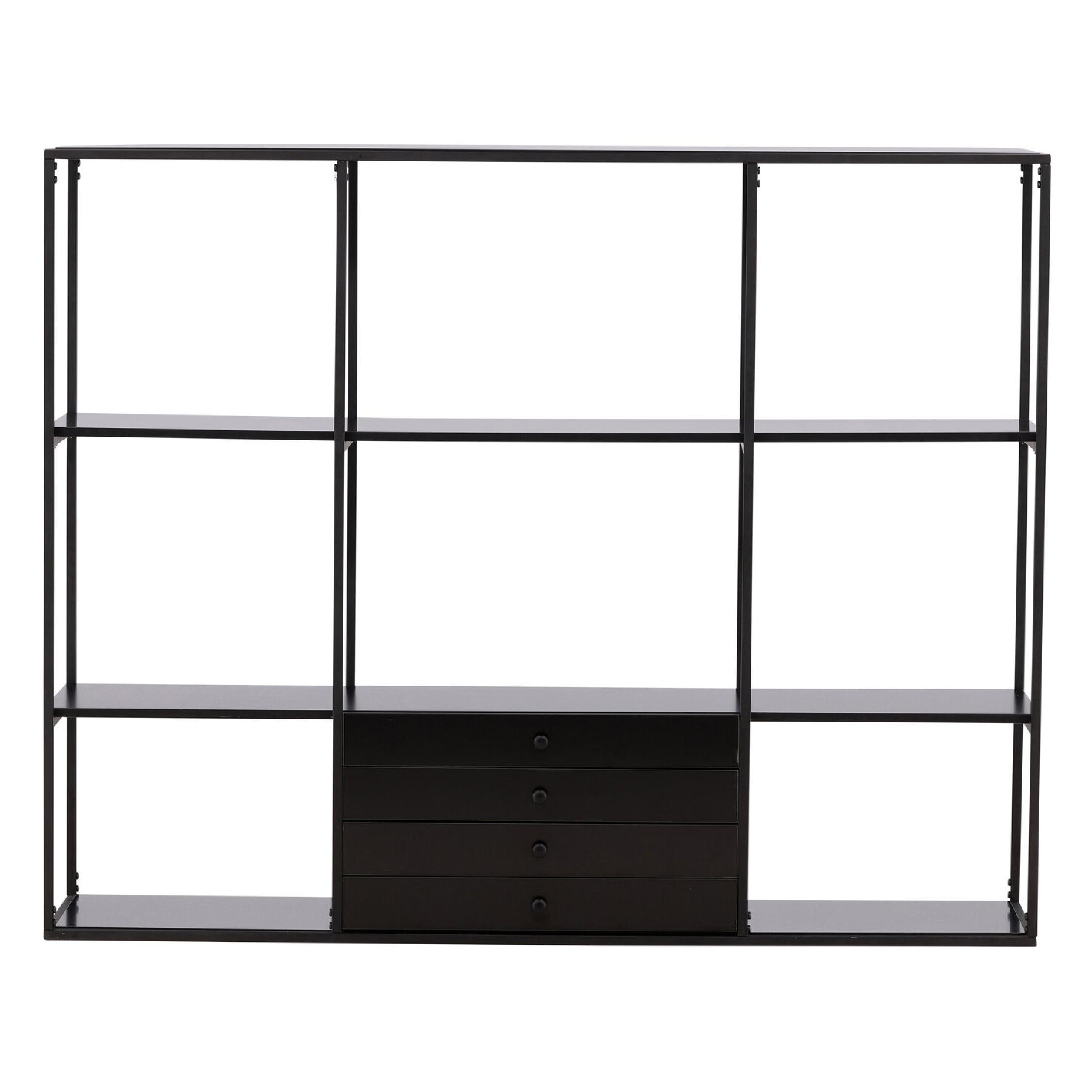 zwarte boekenkast met open vakken afbeelding 2