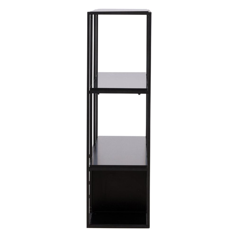 zwarte boekenkast met open vakken afbeelding 4